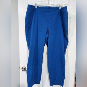 Talbots Woman Royal Blue Chatham Slim Ankle Pants in Size 20W (Wide)